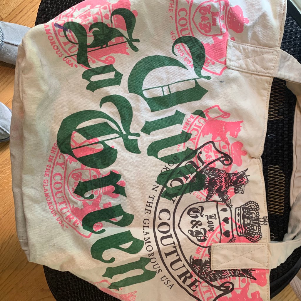 Juicy Couture Viva La Green Canvas Tote